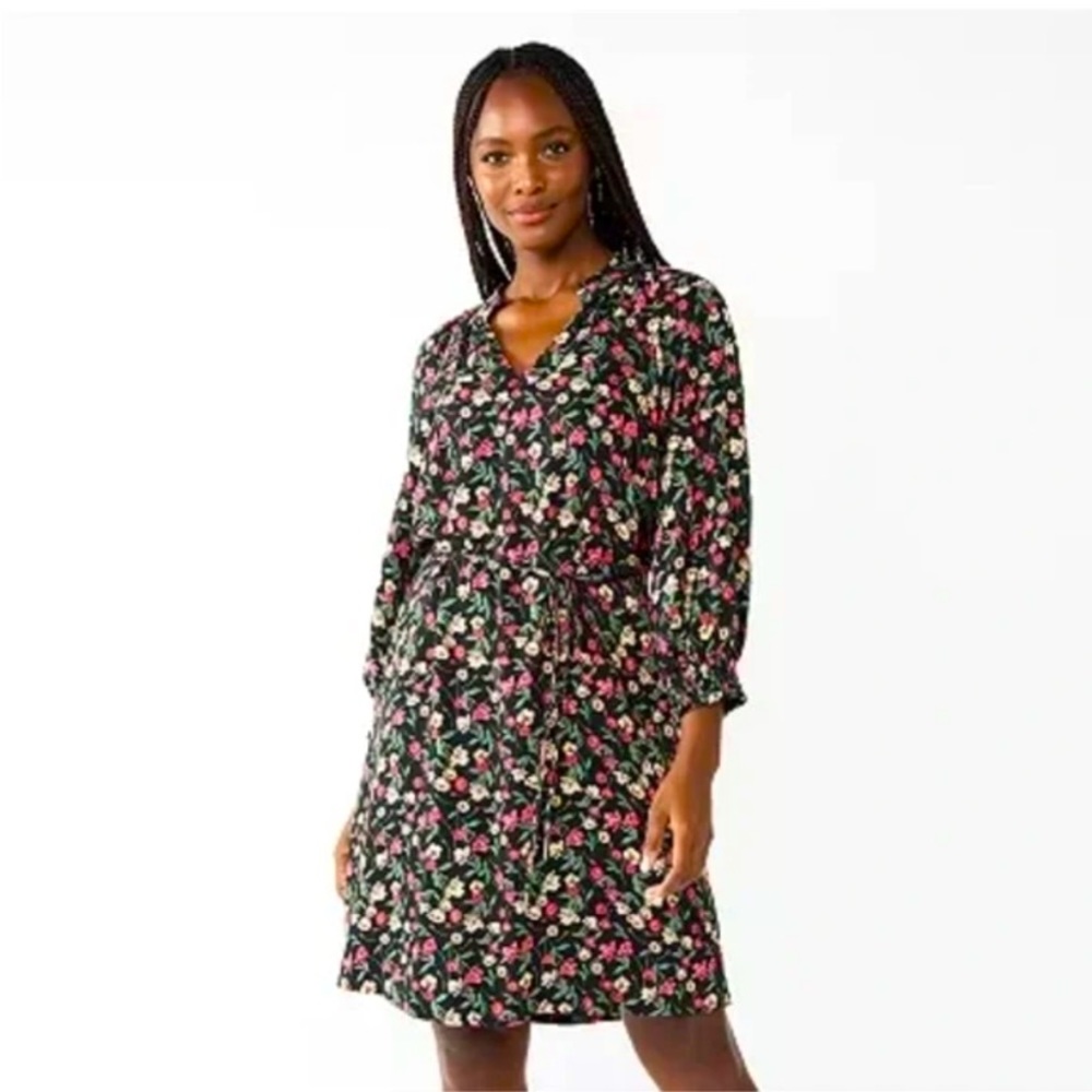 Draper James Elbow Sleeve Loose Fit Shift Dress ๐ - Picture 2 of 8